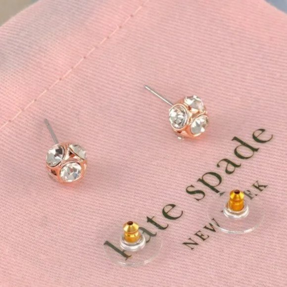 Kate Spade Lady Marmalade Stud Earrings In Rose Gold - Picture 2 of 3
